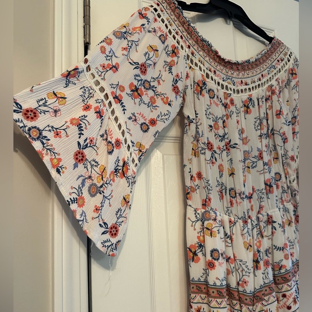 Floral Altar’d State off the shoulder romper